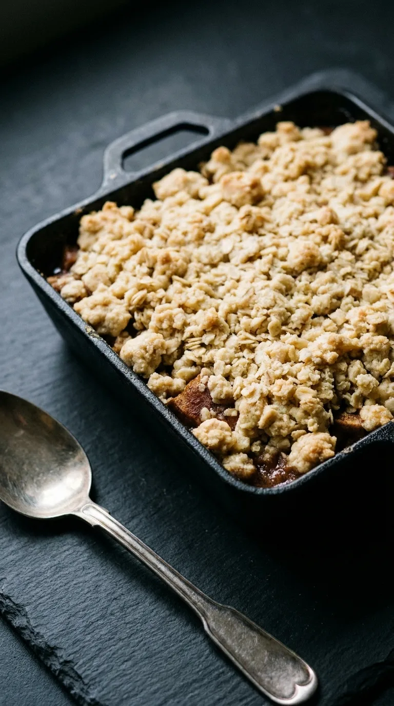 Autumn Apple Crumble with Oats: American Baked Dessert – step 5: Assemble the crumble