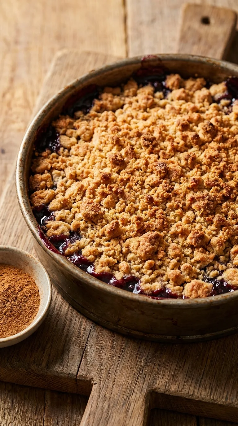 Autumn Apple and Blackberry Crumble: Fruit Dessert – step 6: Bake the crumble