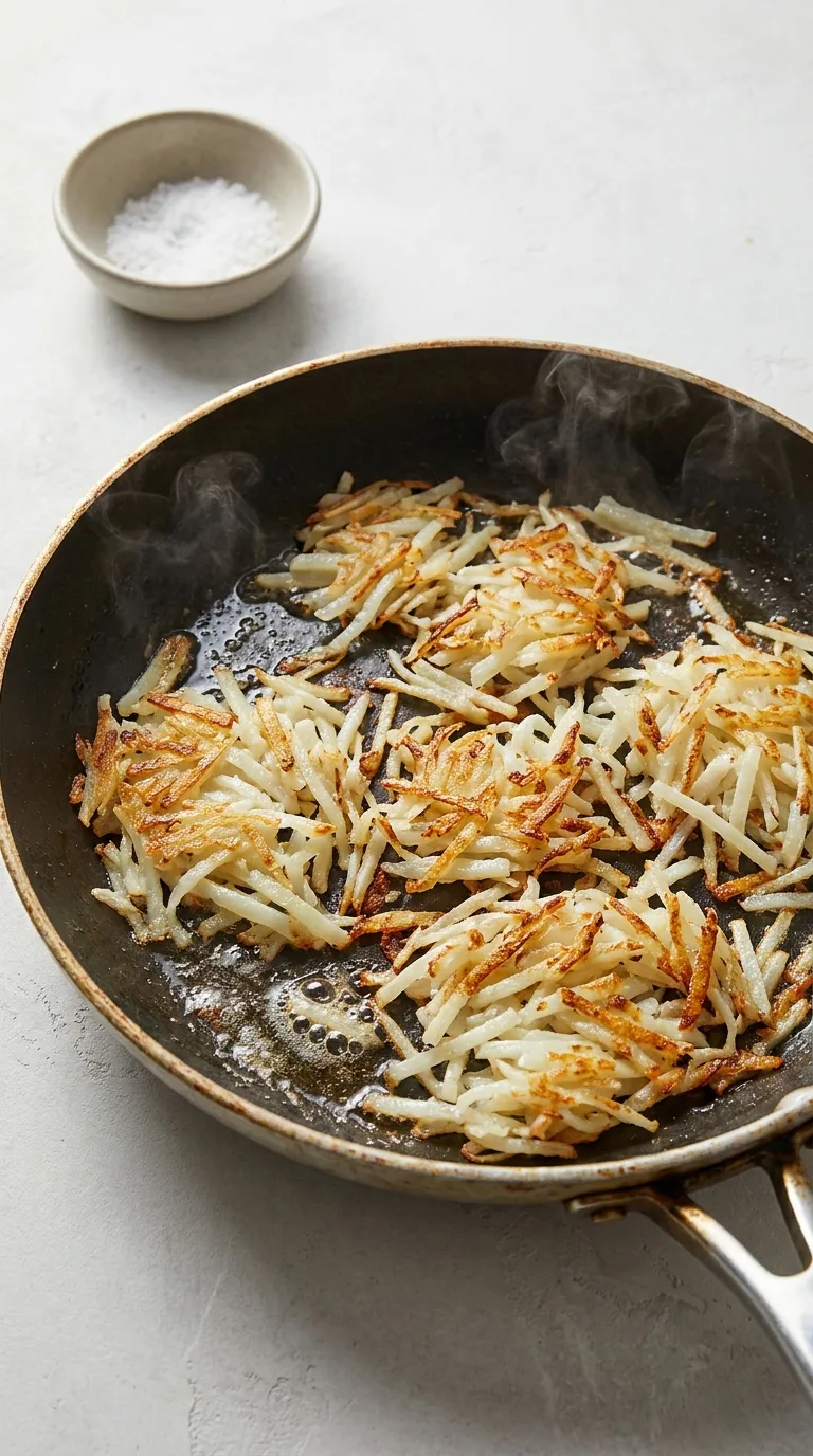 Breakfast Taco Skillet: Hash Browns and Egg – step 1: Brown the potatoes