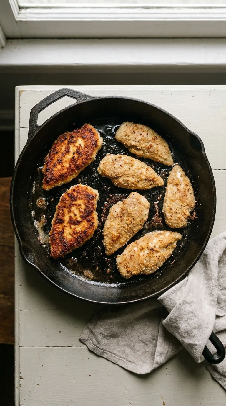 Chicken Parmesan Skillet: Italian Breaded Chicken – step 5: Sear the chicken