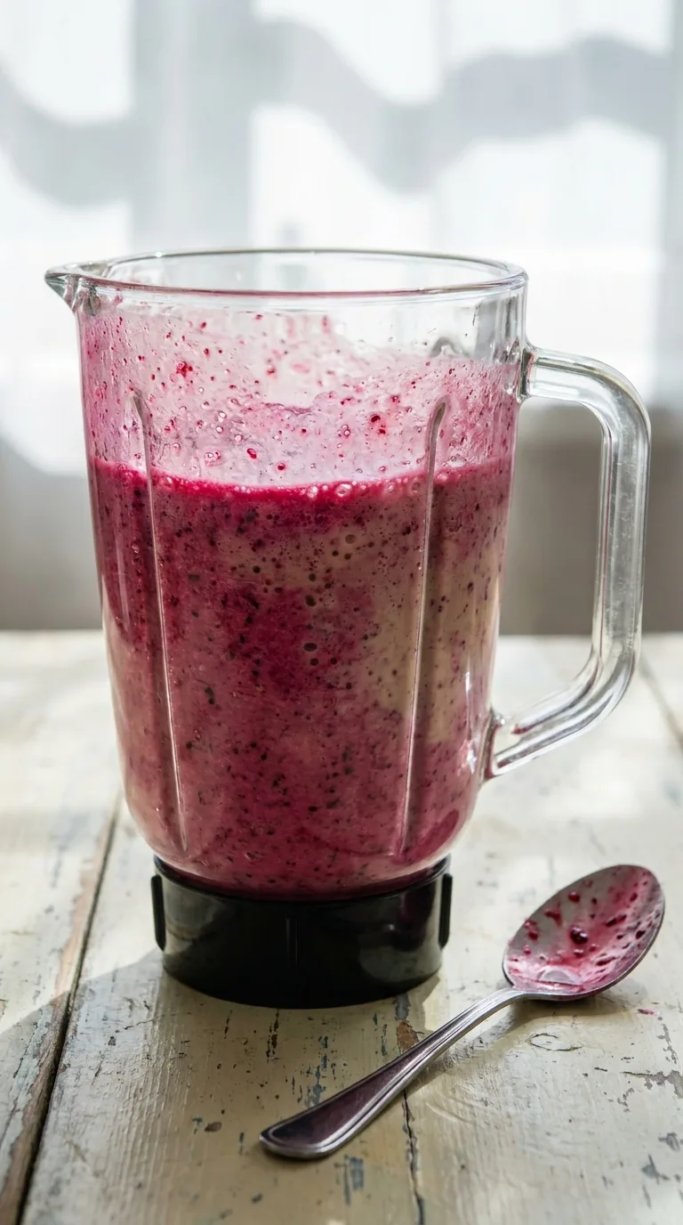 Seedless Fruit Smoothie: Creamy Berry Drink – step 3: Blend until frothy