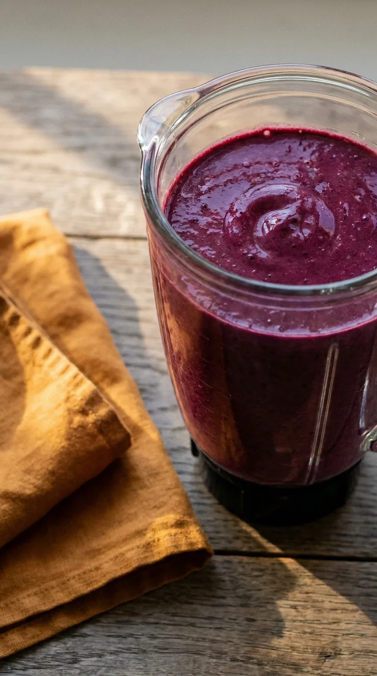 Fruit Smoothie Salad: Chilled Fruit and Spinach Bowl – step 3: Blend until glossy