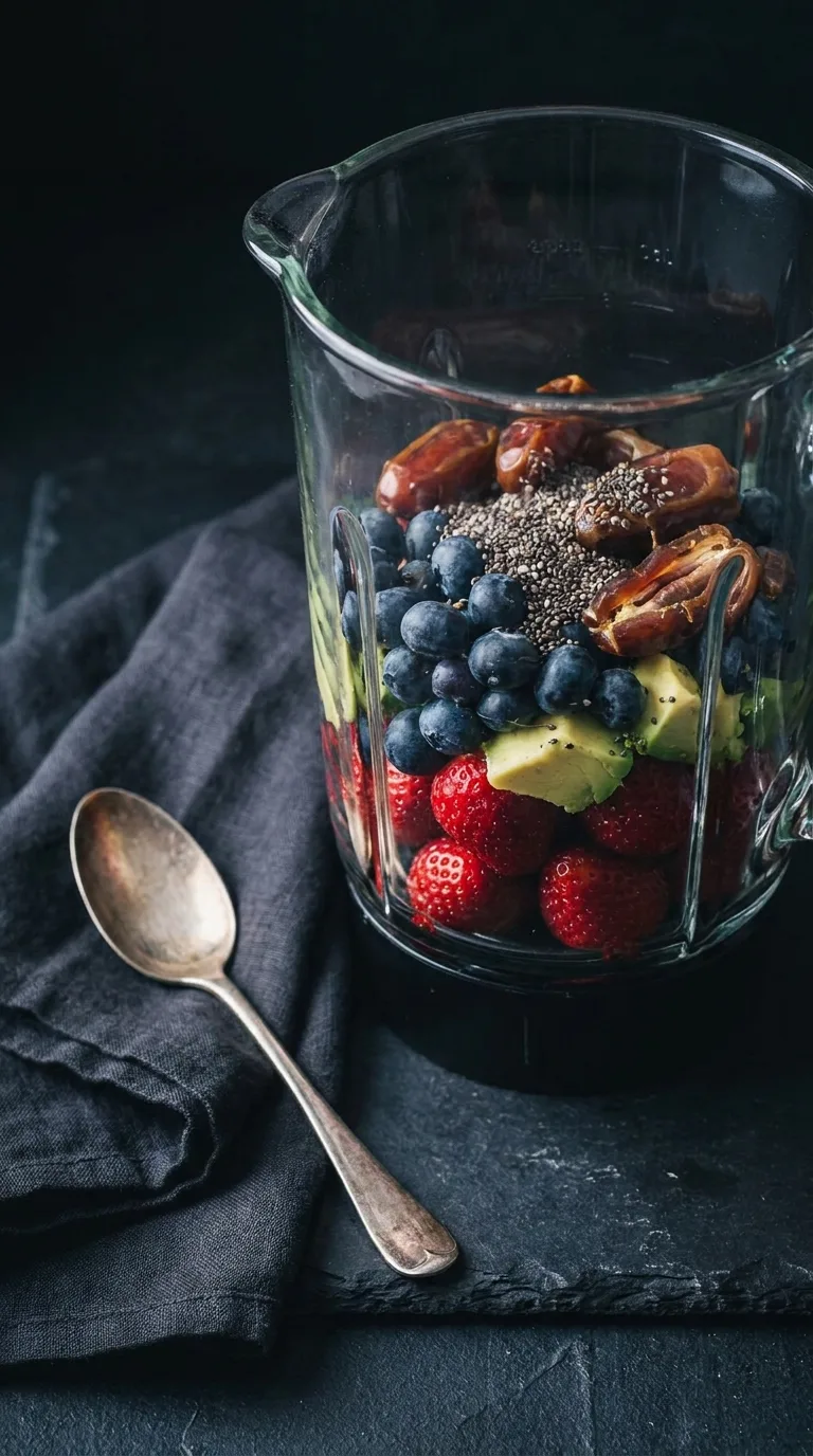 Fruit Smoothie Zero Sugar: American Berry Drink – step 3: Load the blender