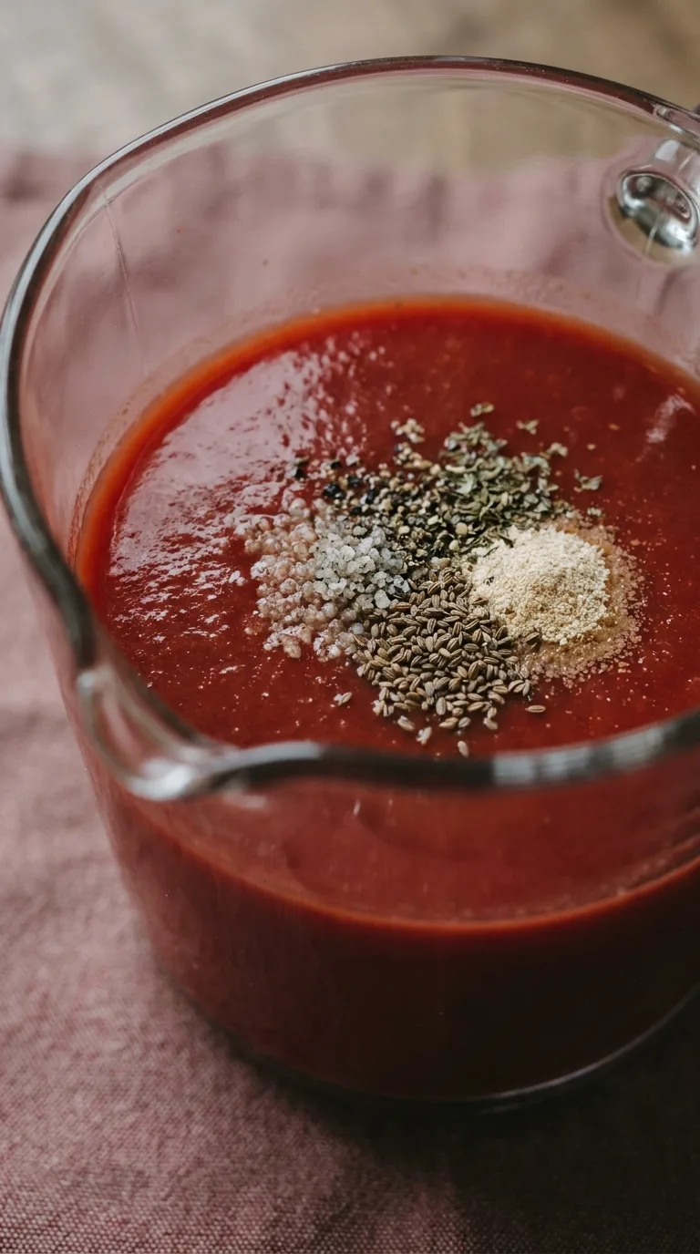 Keto Tomato Juice: Fresh Low-Carb Drink – step 2: Add dry seasonings