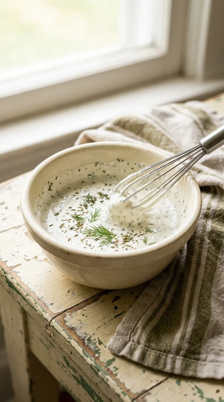 Pasta Salad with Yogurt Dressing: Mediterranean Pasta Salad – step 4: Whisk the dressing