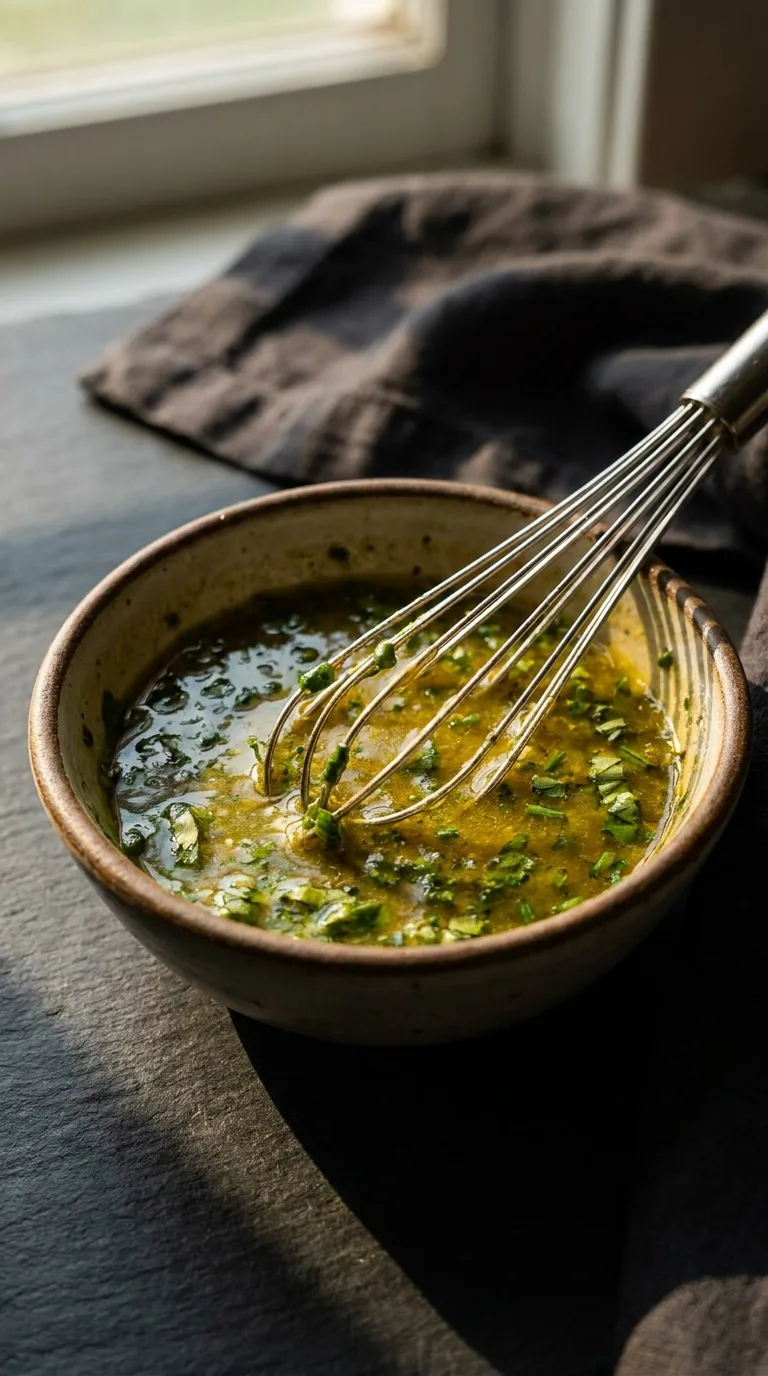 Jamie Oliver Pasta Salad: Italian Pasta and Vegetable Salad – step 6: Whisk the vinaigrette