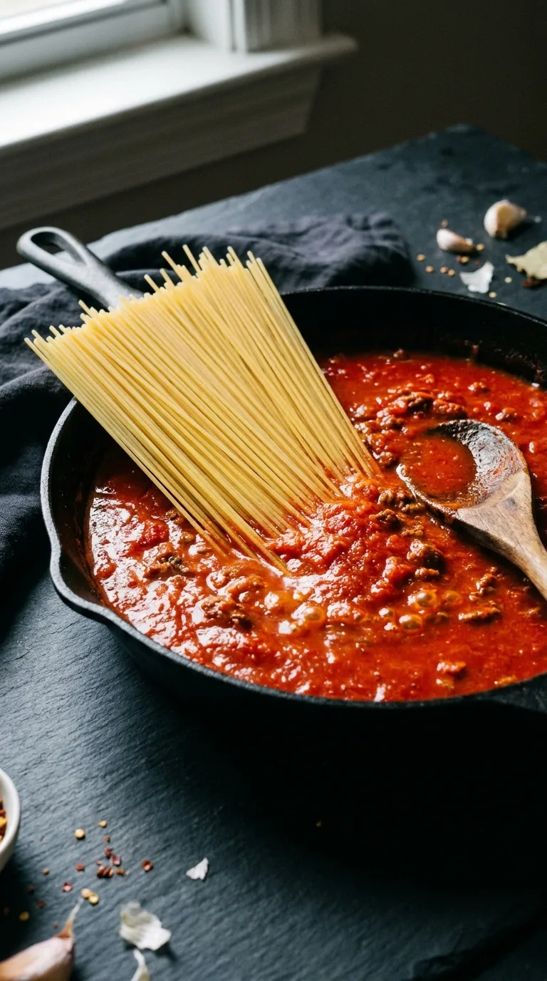 Spaghetti Bolognese: One-Pot Beef and Tomato Pasta – step 5: Cook the pasta