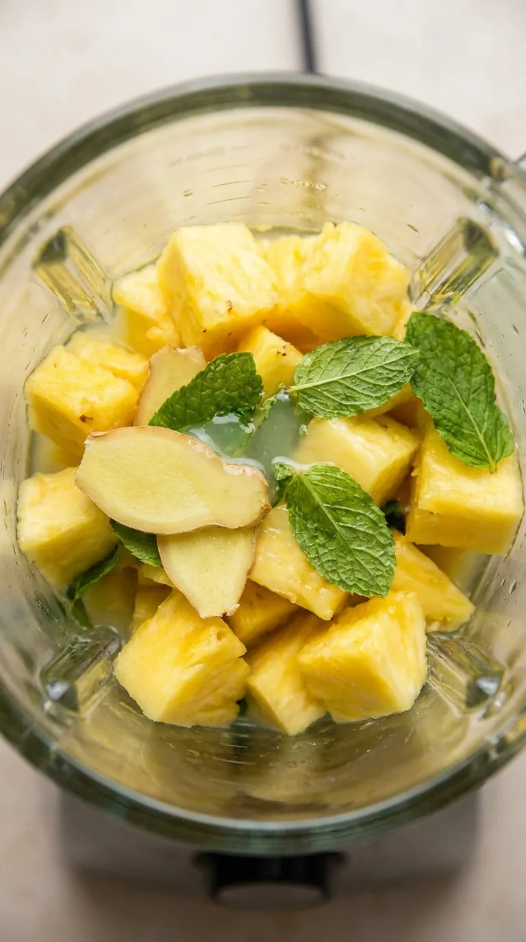 Pineapple Mint Ginger Juice: Tropical Asian Drink – step 4: Combine the ingredients