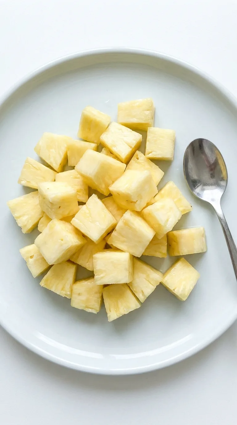 Pineapple Orange Mint Juice: Tropical Fruit Drink – step 1: Prepare the pineapple