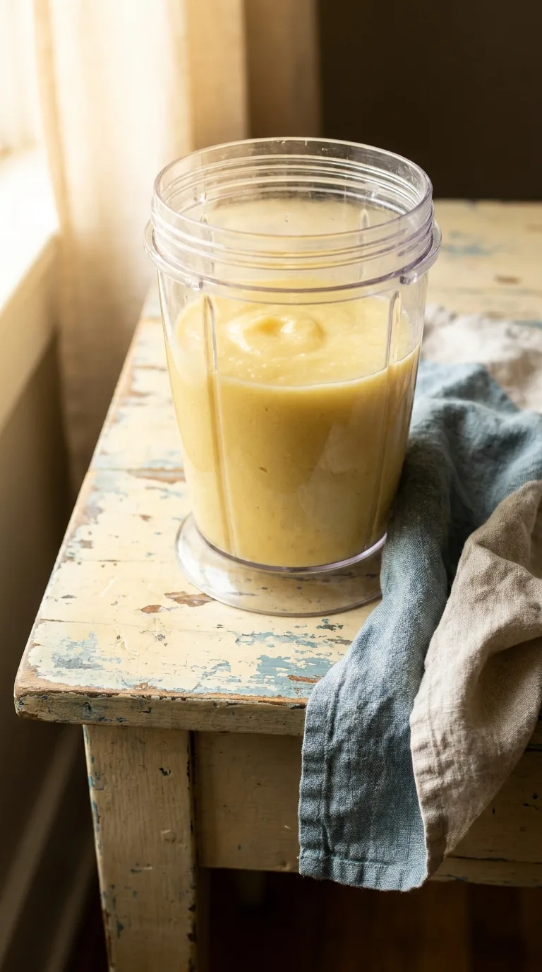 Pineapple Mint Pressed Juice: Tropical Hydrating Drink – step 2: Blend the pineapple