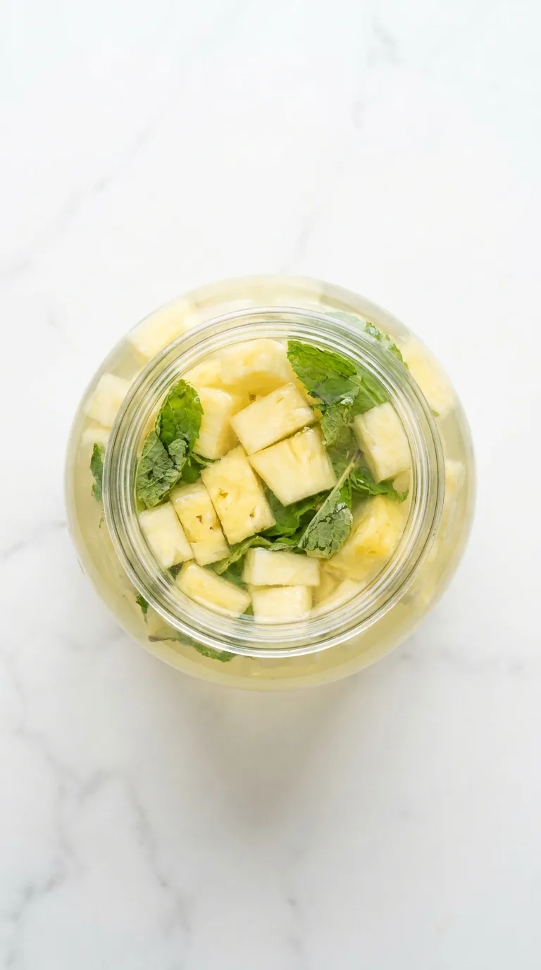 Pineapple Mint Detox Drink: Chilled Fruit Infusion – step 5: Infuse the drink