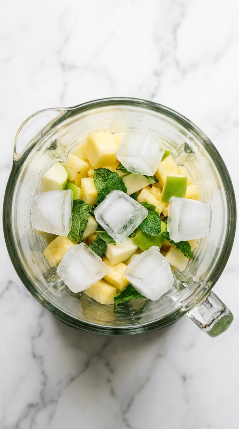 Pineapple Mint Juice Cava: Halal Mocktail – step 2: Add the chill