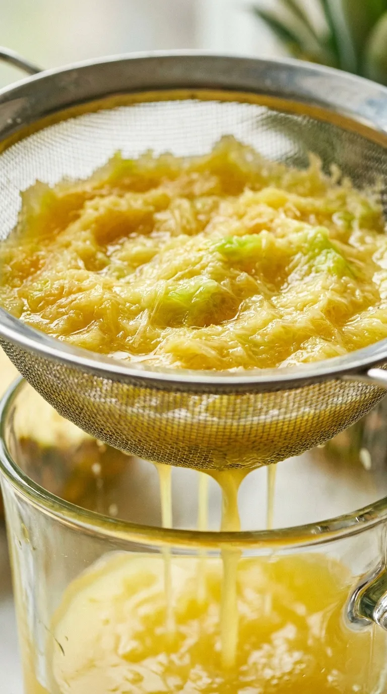 Pineapple Mint Ginger Juice: Tropical Asian Drink – step 6: Strain the juice