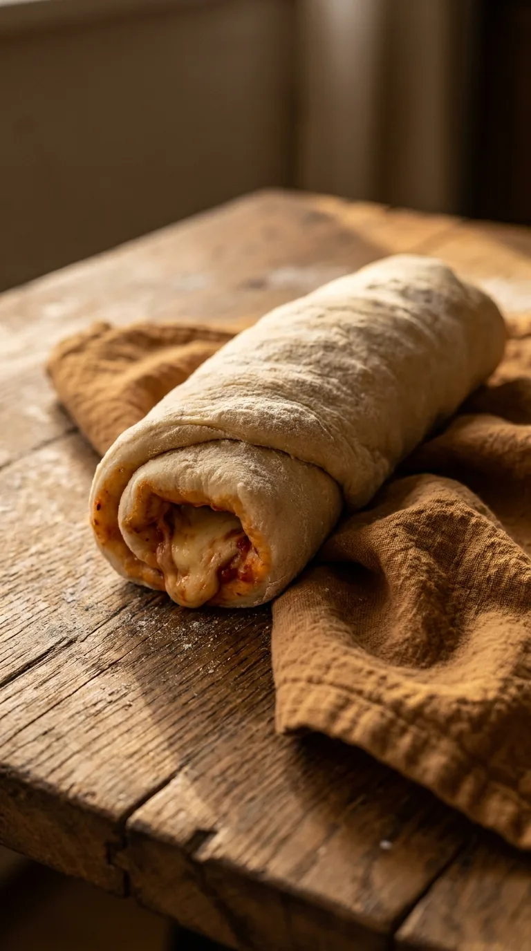 Stromboli: Cheesy Pizza Stromboli Rolls – step 3: Roll the log