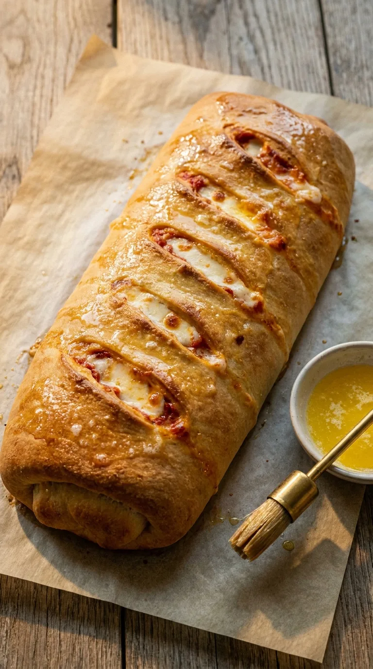 Stromboli: Cheesy Pizza Stromboli Rolls – step 5: Bake the stromboli