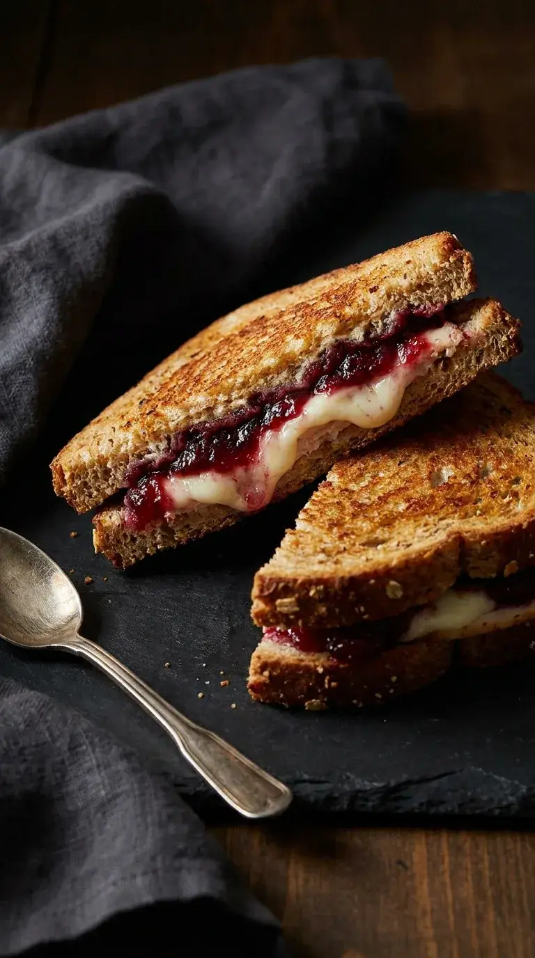 Cranberry Goat Cheese Turkey Sandwich: Toasted American Panini