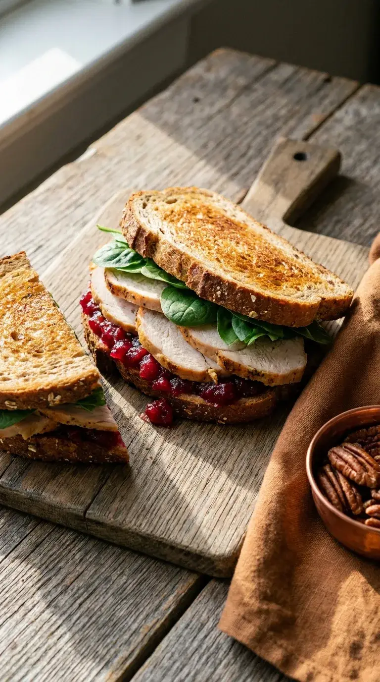 Turkey Cranberry Dressing Sandwich: Grilled American Lunch