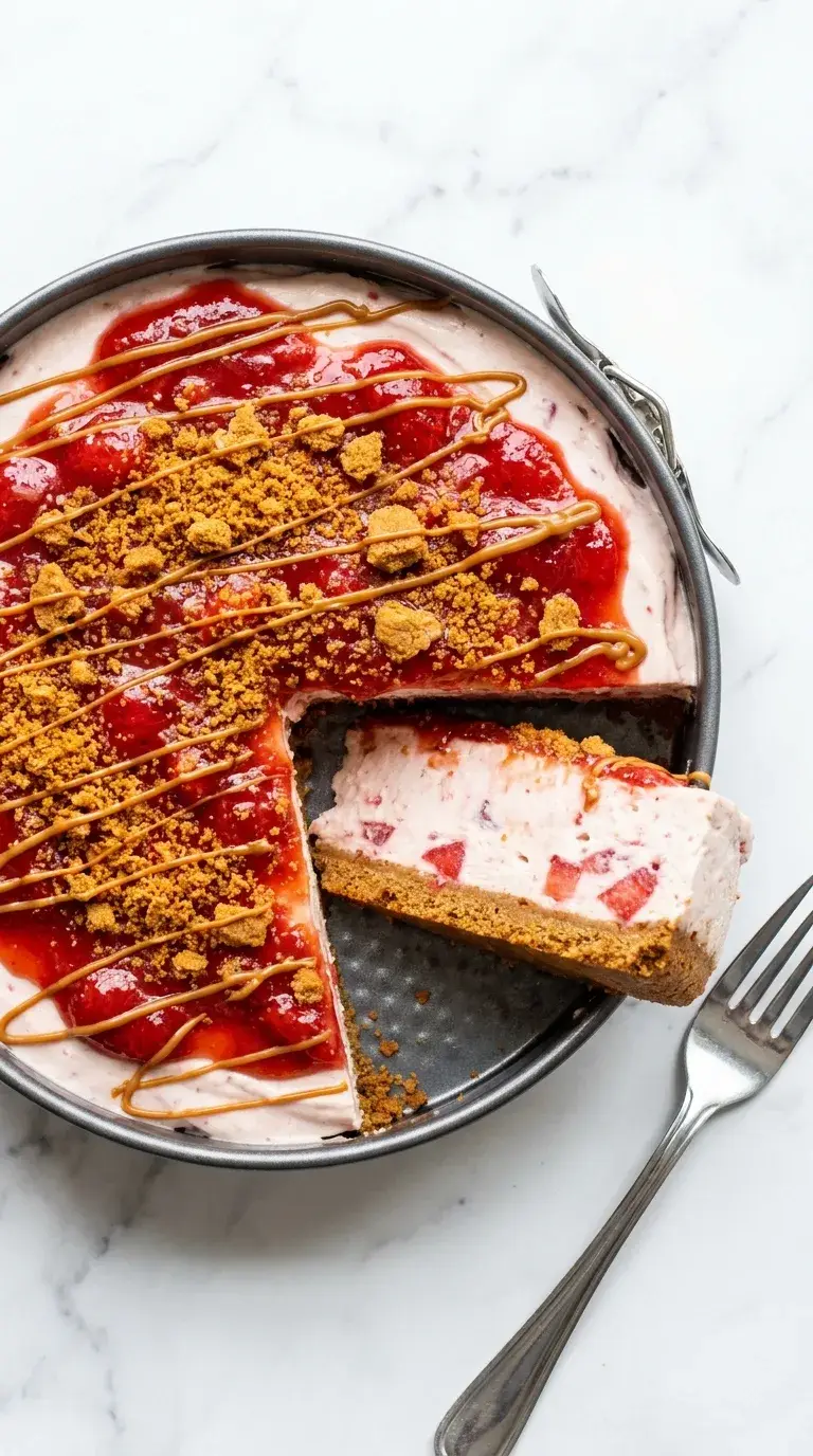 Strawberry Cheesecake Biscoff: American Cream Dessert