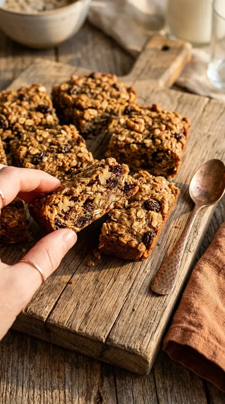 Oatmeal Raisin Bars: Chewy American Oat Squares