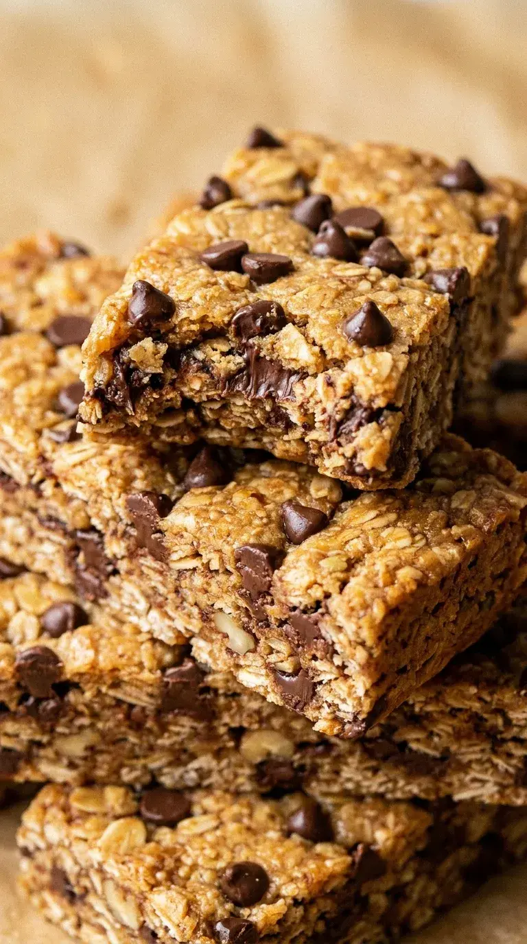Baked Chocolate Chip Granola Bar: Oat and Honey Snack