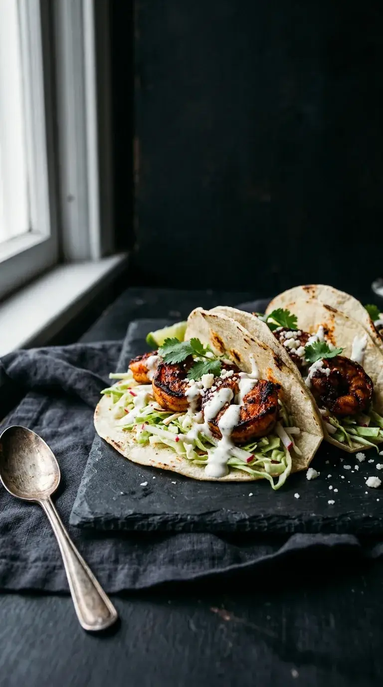 Shrimp Tacos: Mexican Seafood Tacos with Lime Crema