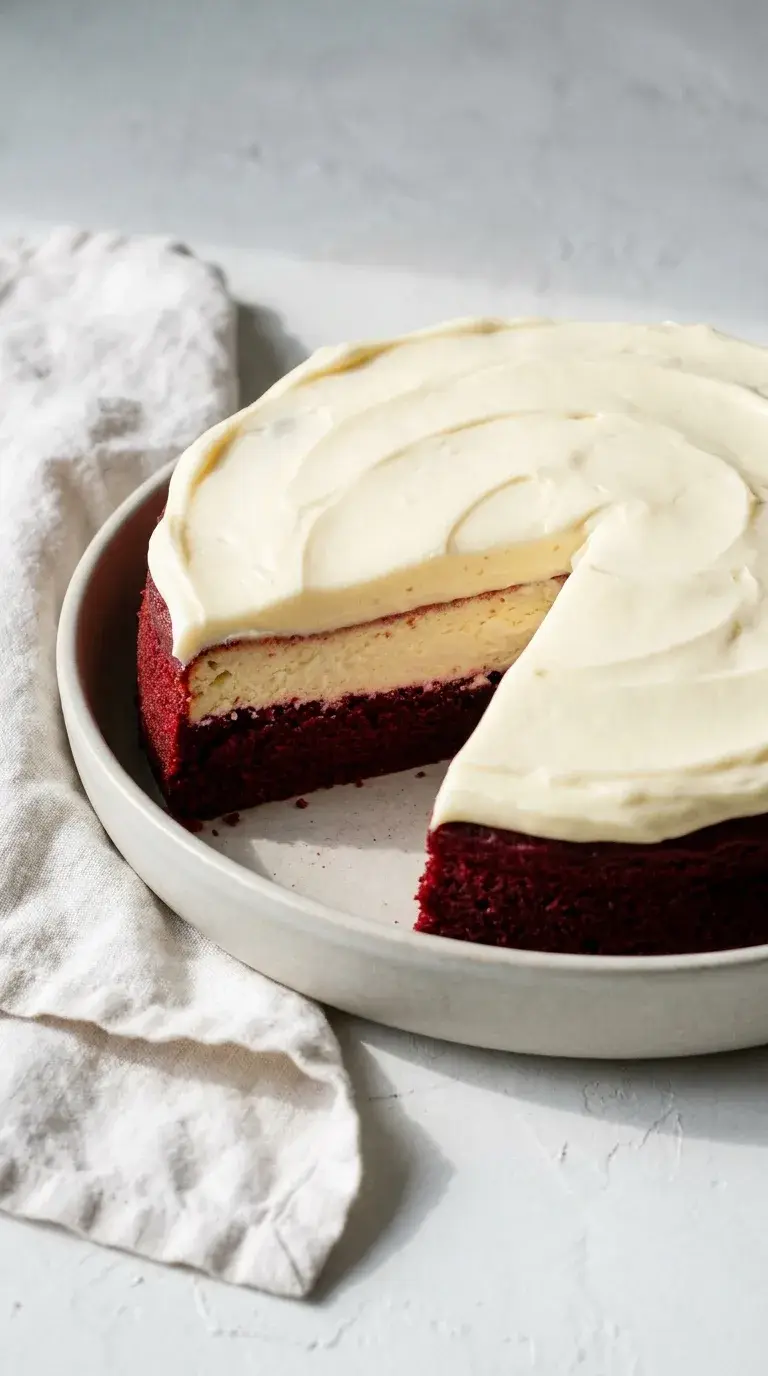 Red Velvet Cheesecake Cake: American Layered Dessert