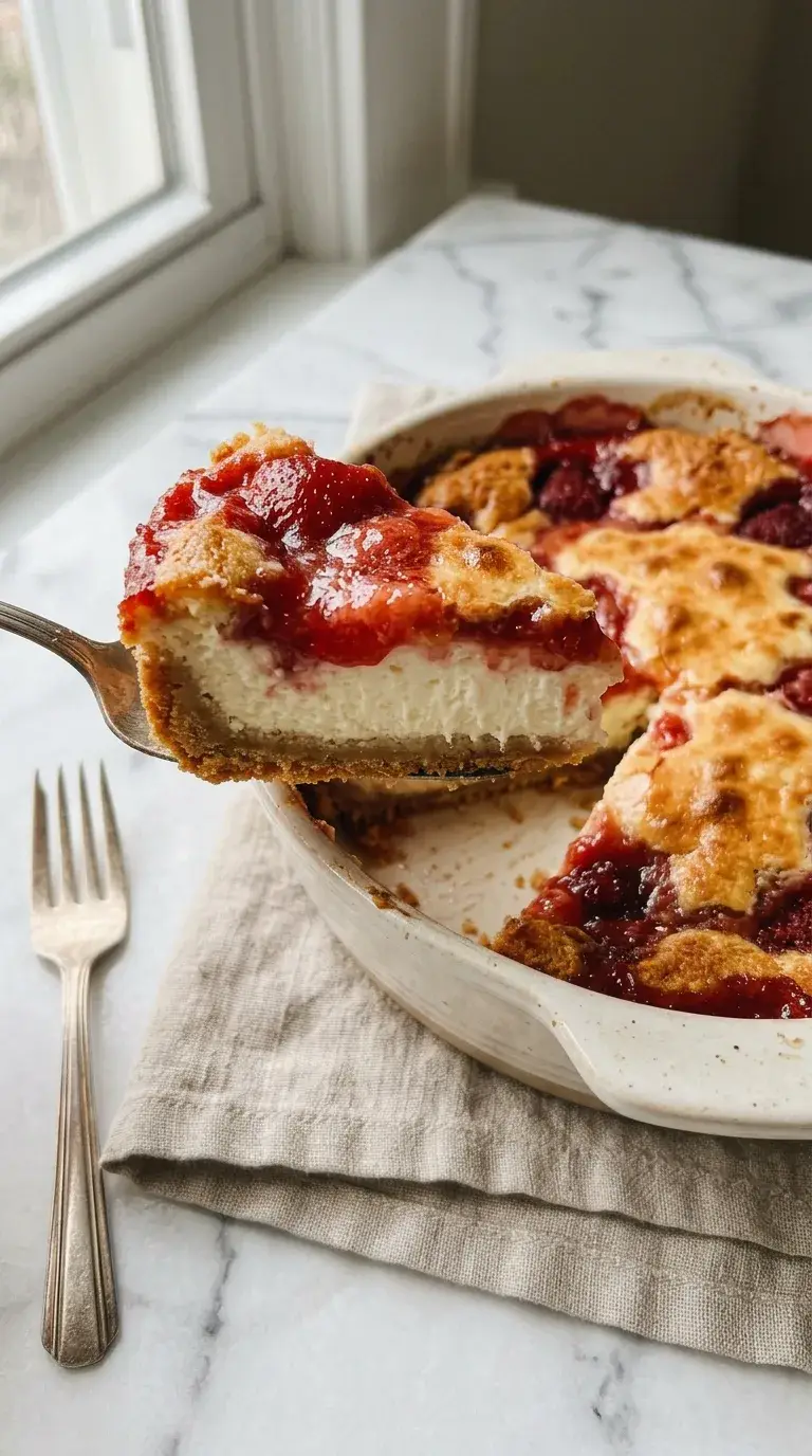 Strawberry Cheesecake Dump Cake: American Fruit Dessert