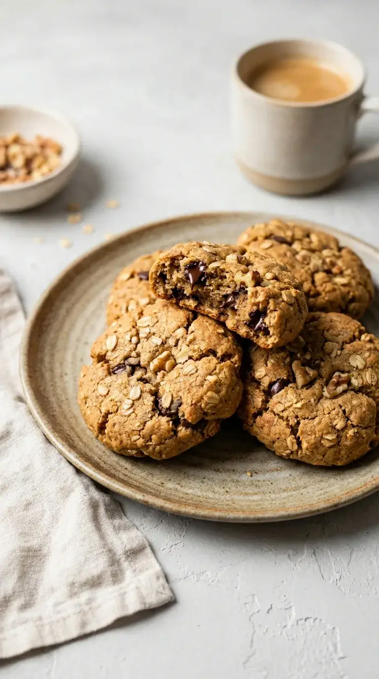 Vegan Breakfast Cookies: Oatmeal Banana Nut Bliss