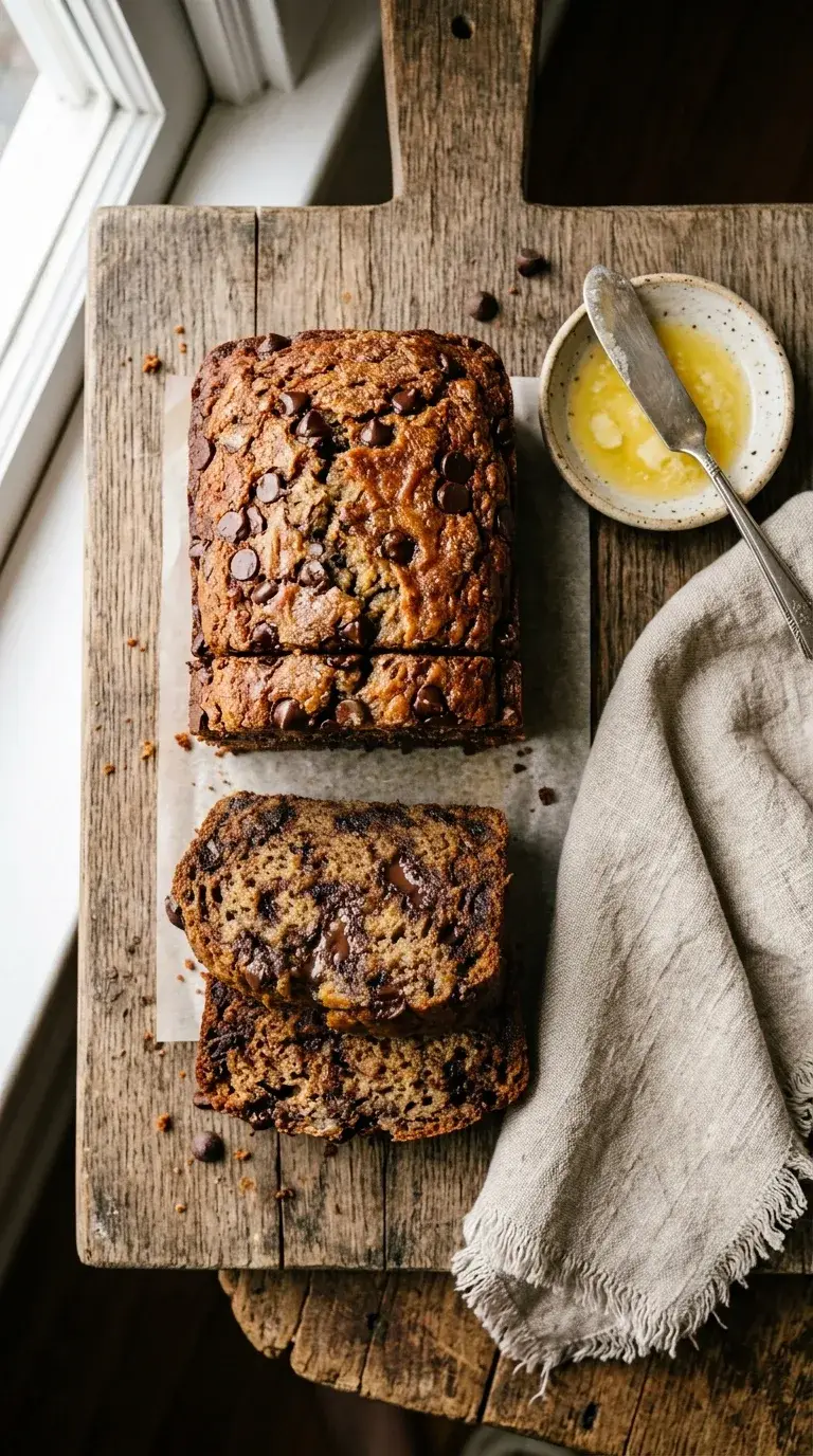Chocolate Chip Banana Bread: American Sweet Loaf