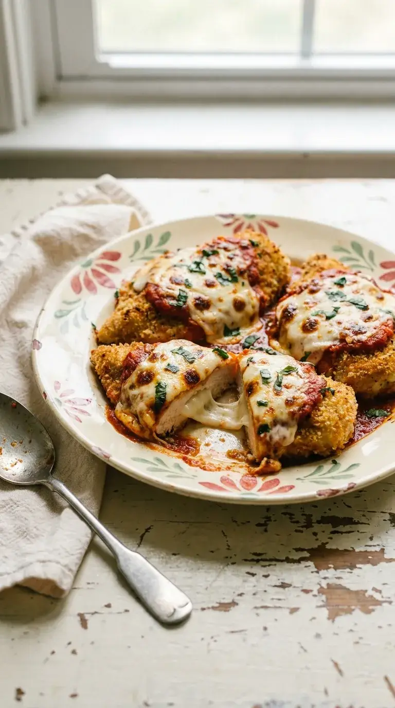Chicken Parmesan Skillet: Italian Breaded Chicken