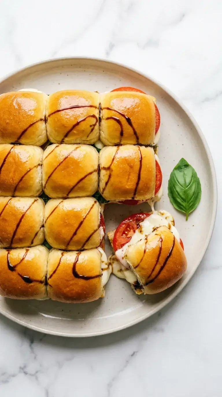Caprese Sandwich Sliders: Italian Mozzarella Rolls