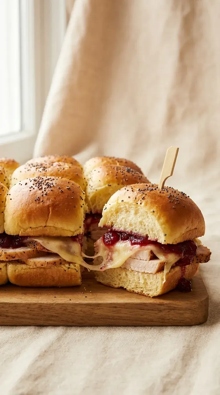 Turkey Cranberry Sandwich: Hawaiian Roll Sliders