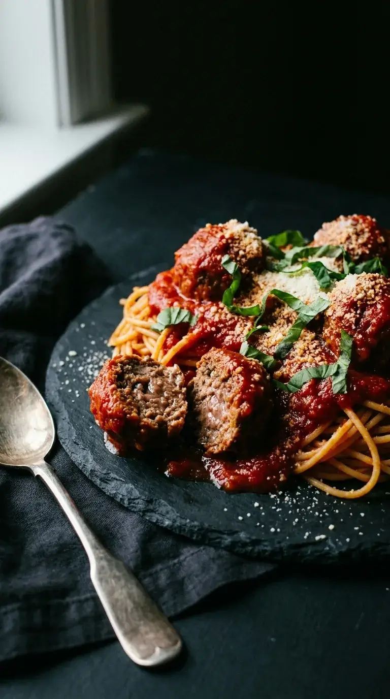 Classic Meatball Marinara Pasta: Italian Beef and Pasta