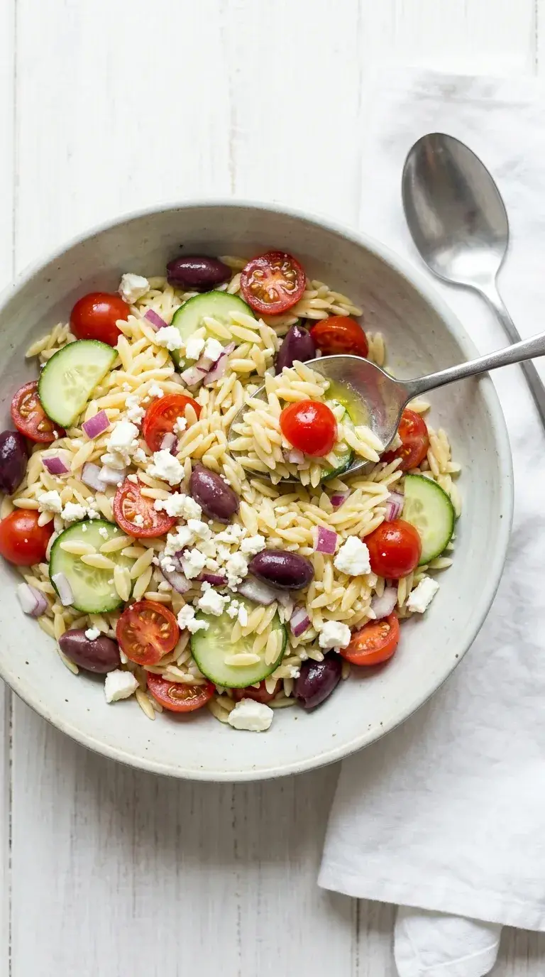 Orzo Pasta Salad: Italian Grain Salad with Lemon-Vinaigrette