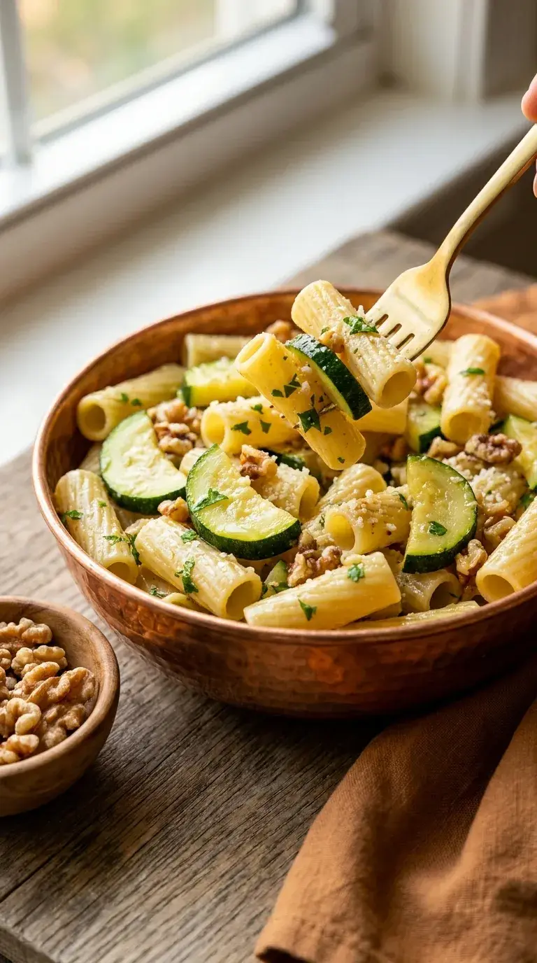 Zucchini Pasta Salad: Italian Pasta with Lemon Vinaigrette