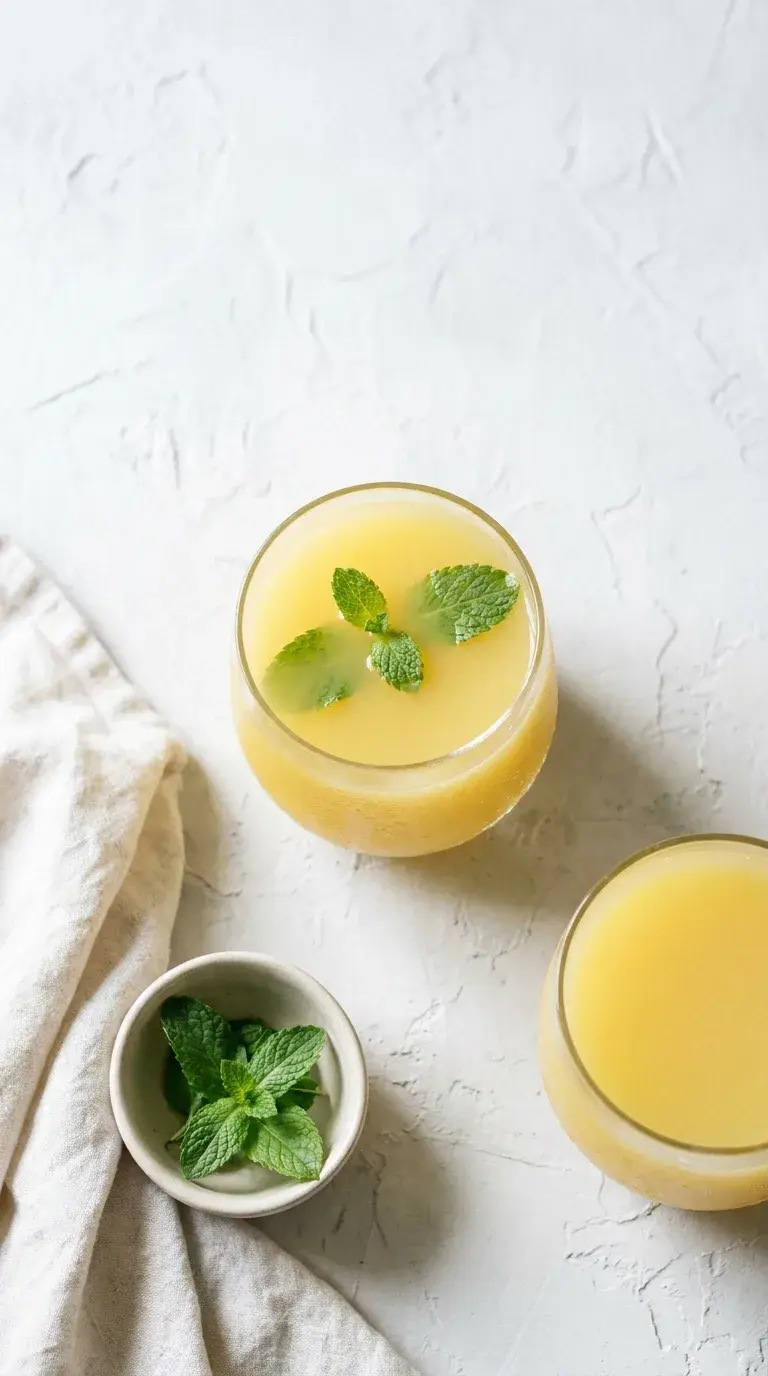 Pineapple Mint Apple Juice: Tropical Fruit Drink