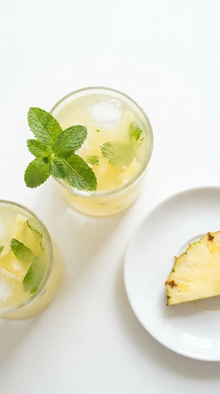 Pineapple Mint Detox Drink: Chilled Fruit Infusion