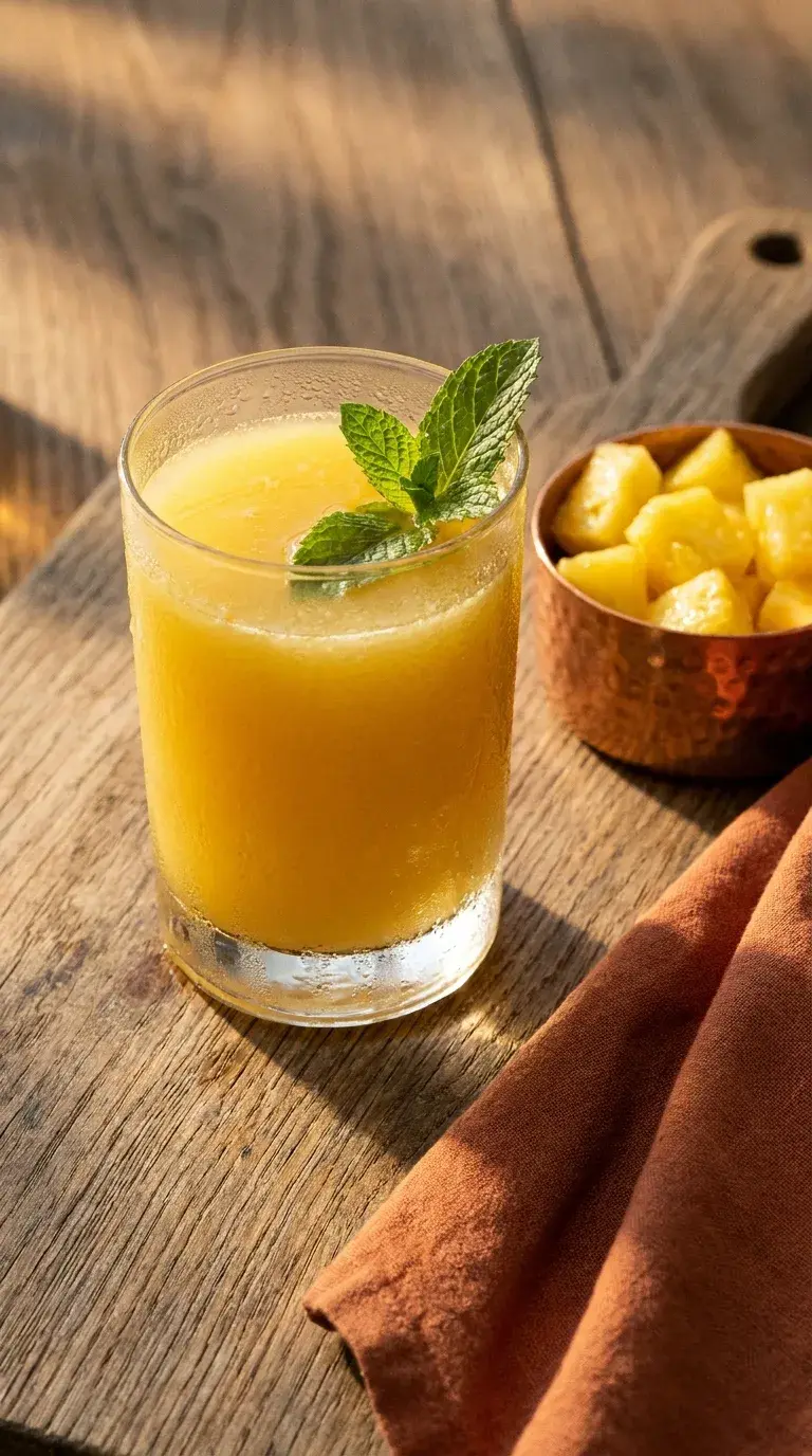 Pineapple Mint Juice: Tropical Fruit Drink
