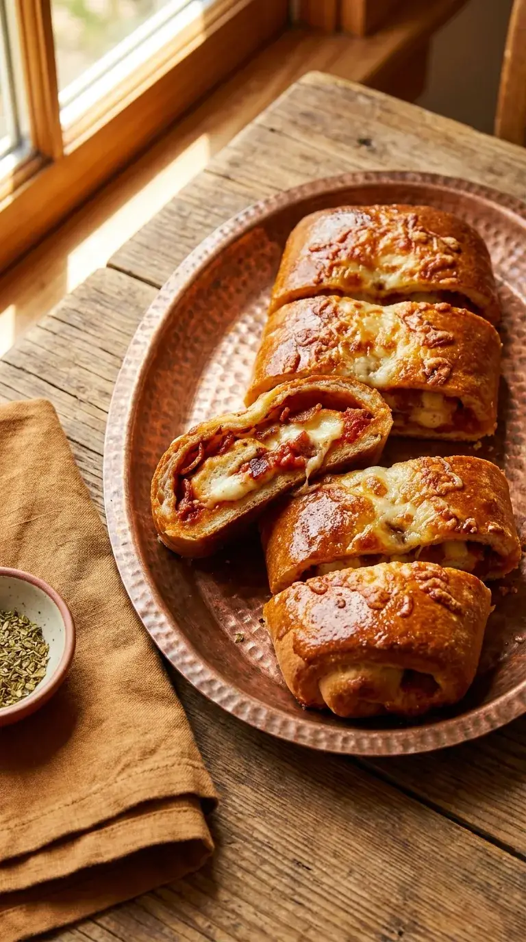 Stromboli: Cheesy Pizza Stromboli Rolls